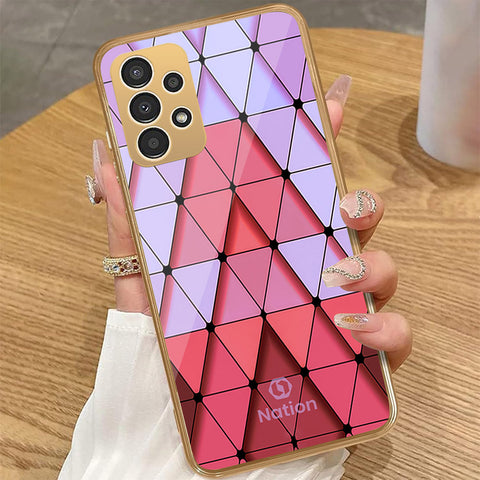 Samsung Galaxy A32 - Onation Pyramid Series - HQ Premium Shine Durable Golden Electroplate Case