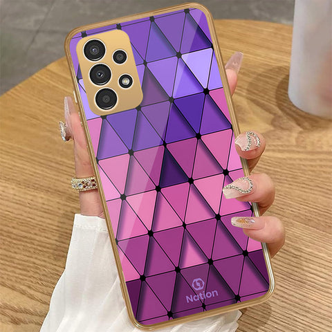 Samsung Galaxy A72 - Onation Pyramid Series - HQ Premium Shine Durable Golden Electroplate Case