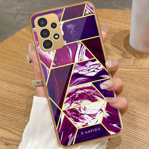 Samsung Galaxy A32 - O'Nation Shades of Marble Series - HQ Premium Shine Durable Golden Electroplate Case