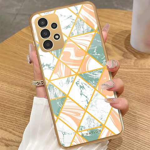 Samsung Galaxy A23 - O'Nation Shades of Marble Series - HQ Premium Shine Durable Golden Electroplate Case