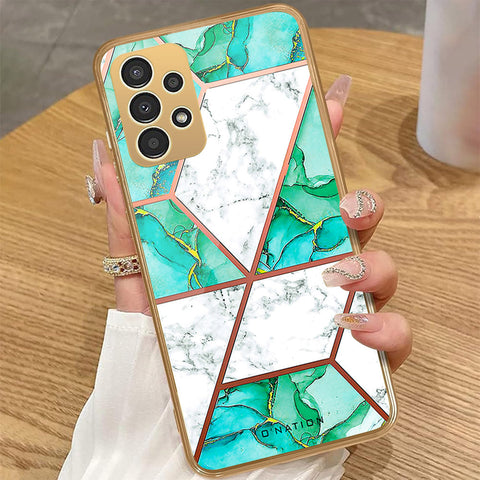 Samsung Galaxy A72 - O'Nation Shades of Marble Series - HQ Premium Shine Durable Golden Electroplate Case