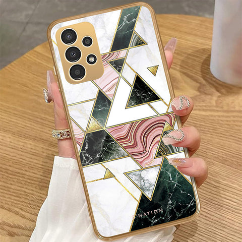 Samsung Galaxy A53 5G - O'Nation Shades of Marble Series - HQ Premium Shine Durable Golden Electroplate Case