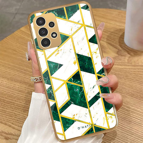 Samsung Galaxy A23 5G - O'Nation Shades of Marble Series - HQ Premium Shine Durable Golden Electroplate Case