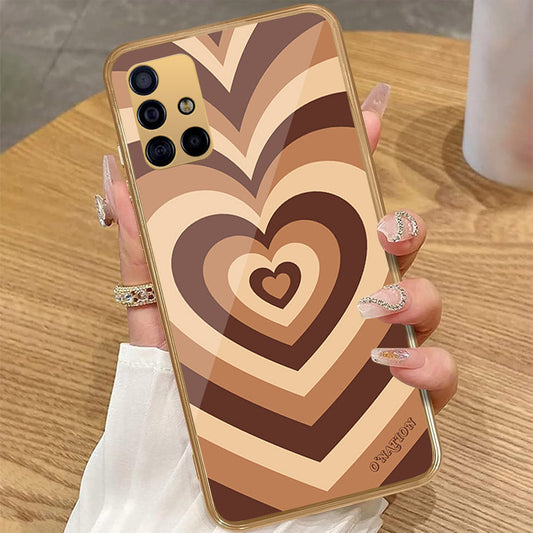 Samsung Galaxy A71 - O'Nation Heartbeat Series - HQ Premium Shine Durable Golden Electroplate Case