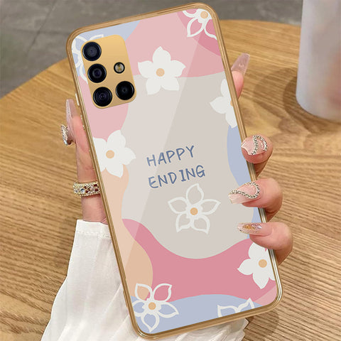 Samsung Galaxy A71 - Happy Series - HQ Premium Shine Durable Golden Electroplate Case