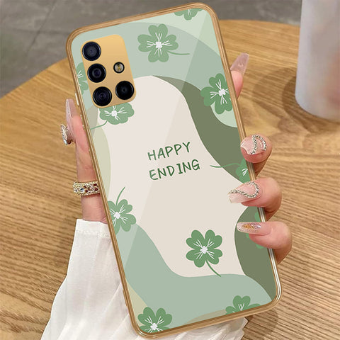 Samsung Galaxy A51 - Happy Series - HQ Premium Shine Durable Golden Electroplate Case