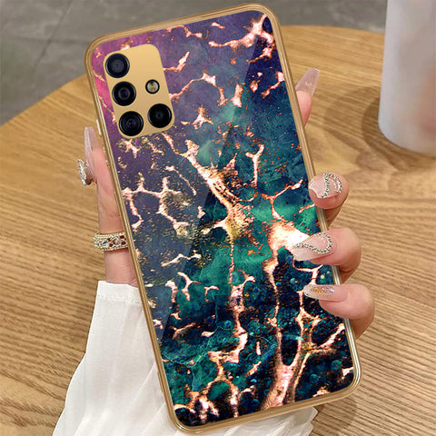 Samsung Galaxy A51 - Colorful Marble Series - HQ Premium Shine Durable Golden Electroplate Case