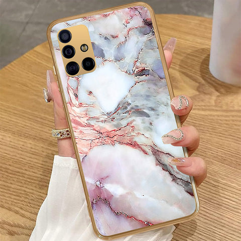 Samsung Galaxy A51 - Colorful Marble Series - HQ Premium Shine Durable Golden Electroplate Case