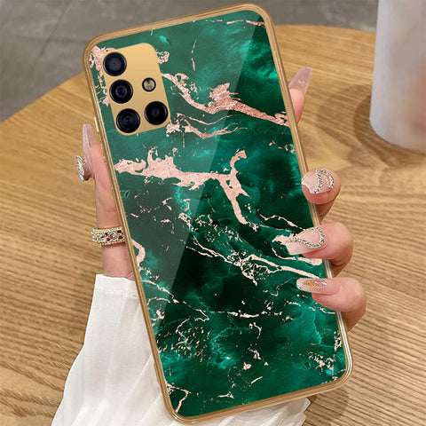 Samsung Galaxy A71 - Colorful Marble Series - HQ Premium Shine Durable Golden Electroplate Case