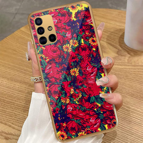 Samsung Galaxy A71 - Floral Series - HQ Premium Shine Durable Golden Electroplate Case