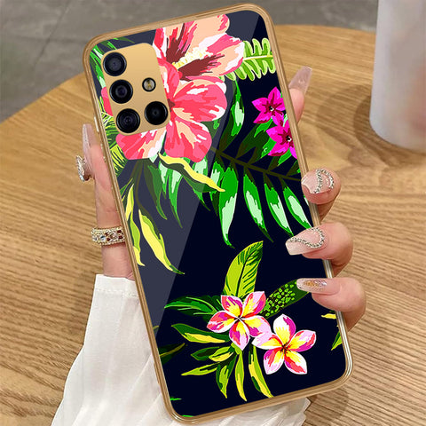 Samsung Galaxy A71 - Floral Series - HQ Premium Shine Durable Golden Electroplate Case