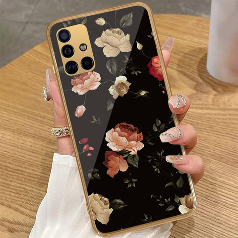 Samsung Galaxy A71 - Floral Series 2 - HQ Premium Shine Durable Golden Electroplate Case