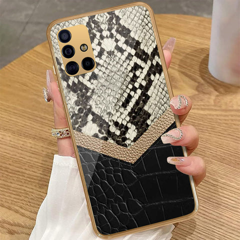 Samsung Galaxy A51 - Printed Skins Series - HQ Premium Shine Durable Golden Electroplate Case