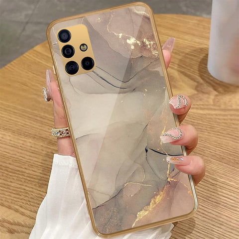 Samsung Galaxy A51 - Mystic Marble Series - HQ Premium Shine Durable Golden Electroplate Case