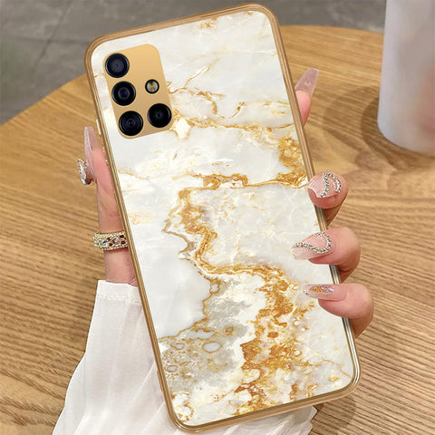 Samsung Galaxy A71 - Mystic Marble Series - HQ Premium Shine Durable Golden Electroplate Case