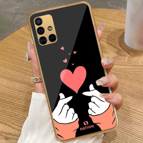 Samsung Galaxy A51 - Onation Heart Series - HQ Premium Shine Durable Golden Electroplate Case