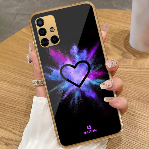 Samsung Galaxy A51 - Onation Heart Series - HQ Premium Shine Durable Golden Electroplate Case
