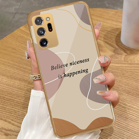 Samsung Galaxy Note 20 Ultra - Happy Series - HQ Premium Shine Durable Golden Electroplate Case