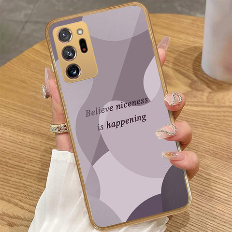 Samsung Galaxy Note 20 Ultra - Happy Series - HQ Premium Shine Durable Golden Electroplate Case