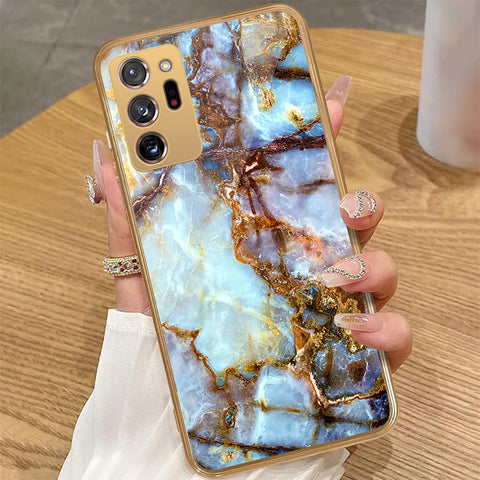 Samsung Galaxy Note 20 Ultra - Colorful Marble Series - HQ Premium Shine Durable Golden Electroplate Case