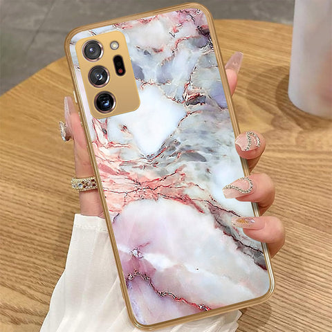 Samsung Galaxy Note 20 Ultra - Colorful Marble Series - HQ Premium Shine Durable Golden Electroplate Case
