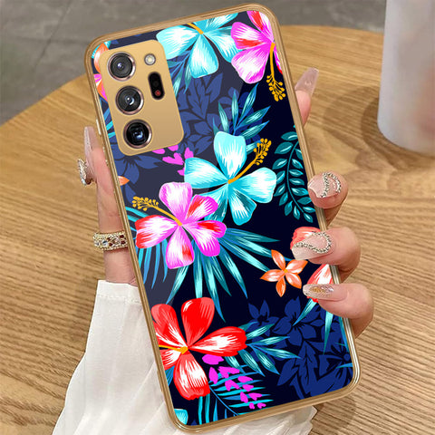Samsung Galaxy Note 20 Ultra - Floral Series - HQ Premium Shine Durable Golden Electroplate Case