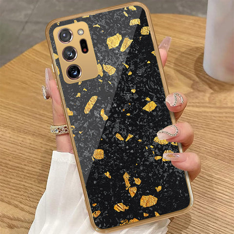 Samsung Galaxy Note 20 Ultra - Black Marble Series - HQ Premium Shine Durable Golden Electroplate Case