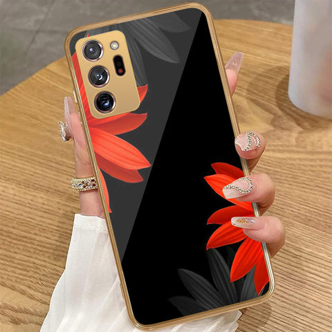 Samsung Galaxy Note 20 Ultra - Floral Series 2 - HQ Premium Shine Durable Golden Electroplate Case