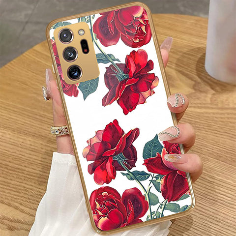 Samsung Galaxy Note 20 Ultra - Floral Series 2 - HQ Premium Shine Durable Golden Electroplate Case