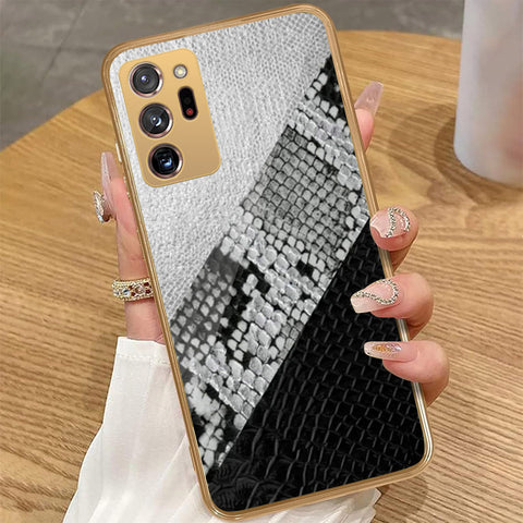 Samsung Galaxy Note 20 Ultra - Printed Skins Series - HQ Premium Shine Durable Golden Electroplate Case