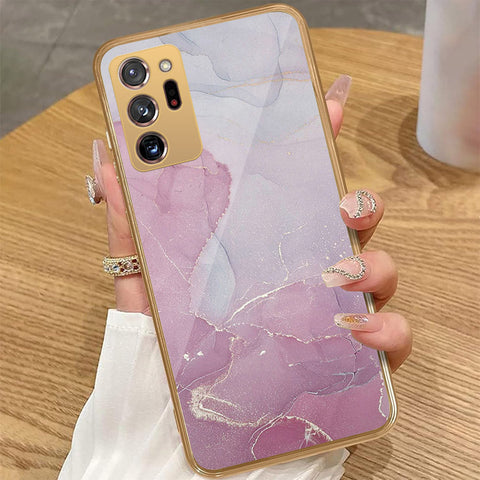 Samsung Galaxy Note 20 Ultra - Mystic Marble Series - HQ Premium Shine Durable Golden Electroplate Case