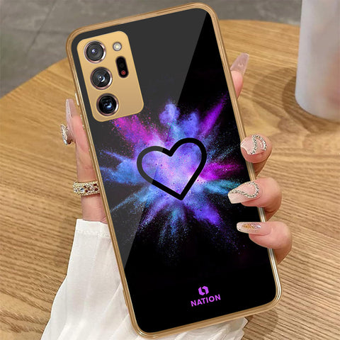 Samsung Galaxy Note 20 Ultra - Onation Heart Series - HQ Premium Shine Durable Golden Electroplate Case
