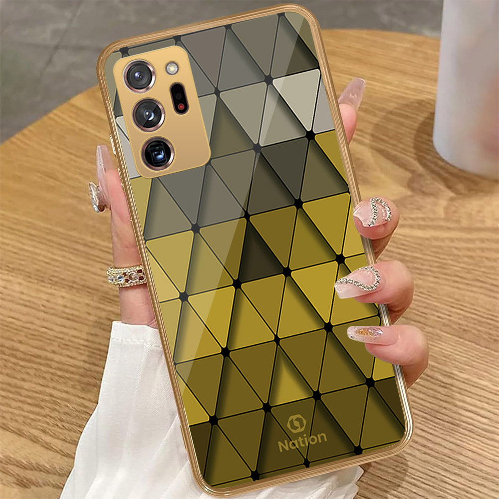 Samsung Galaxy Note 20 Ultra - Onation Pyramid Series - HQ Premium Shine Durable Golden Electroplate Case