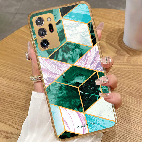 Samsung Galaxy Note 20 Ultra - O'Nation Shades of Marble Series - HQ Premium Shine Durable Golden Electroplate Case