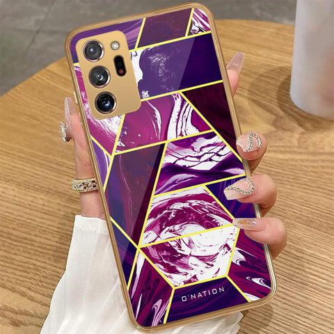 Samsung Galaxy Note 20 Ultra - O'Nation Shades of Marble Series - HQ Premium Shine Durable Golden Electroplate Case