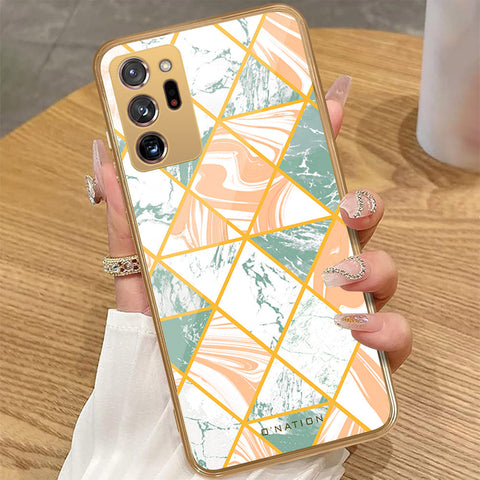 Samsung Galaxy Note 20 Ultra - O'Nation Shades of Marble Series - HQ Premium Shine Durable Golden Electroplate Case