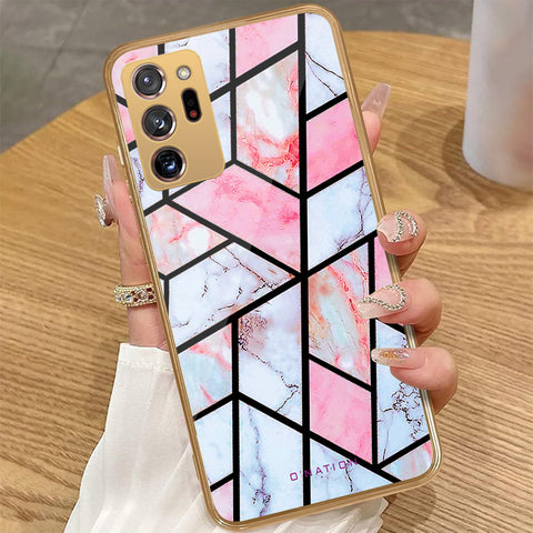 Samsung Galaxy Note 20 Ultra - O'Nation Shades of Marble Series - HQ Premium Shine Durable Golden Electroplate Case