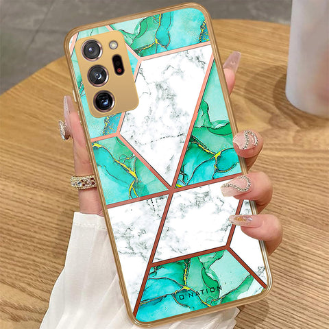 Samsung Galaxy Note 20 Ultra - O'Nation Shades of Marble Series - HQ Premium Shine Durable Golden Electroplate Case