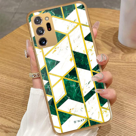 Samsung Galaxy Note 20 Ultra - O'Nation Shades of Marble Series - HQ Premium Shine Durable Golden Electroplate Case