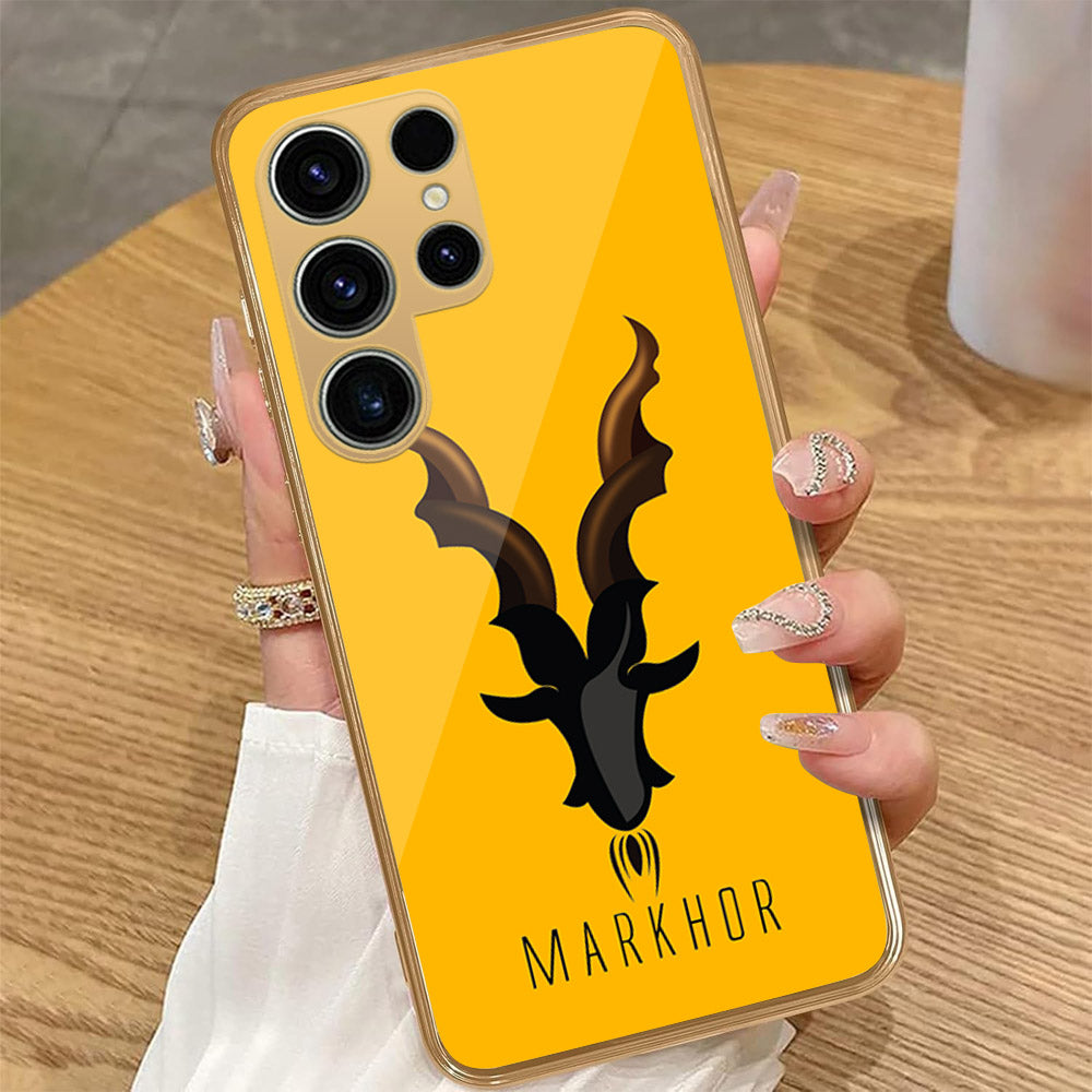 Samsung Galaxy S25 Ultra - Markhor Series - HQ Premium Shine Durable Golden Electroplate Case