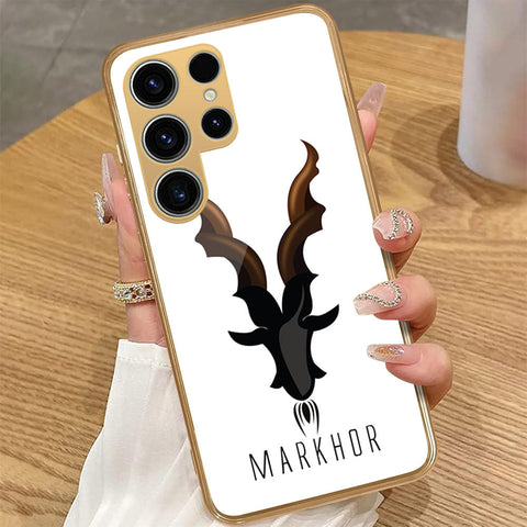 Samsung Galaxy S22 Ultra 5G - Markhor Series - HQ Premium Shine Durable Golden Electroplate Case