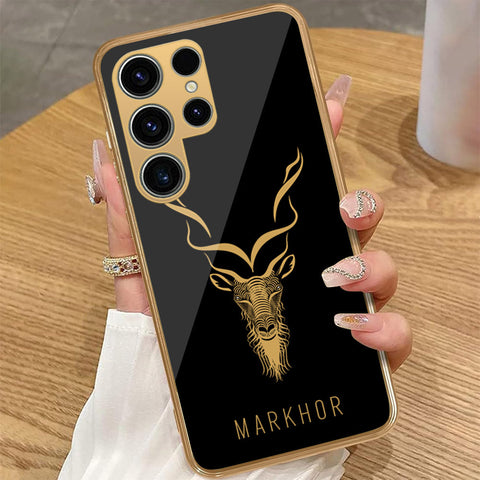 Samsung Galaxy S25 Ultra - Markhor Series - HQ Premium Shine Durable Golden Electroplate Case