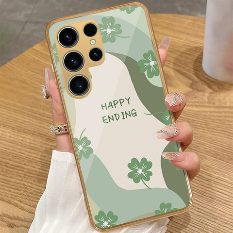 Samsung Galaxy S25 Ultra - Happy Series - HQ Premium Shine Durable Golden Electroplate Case