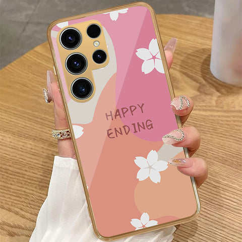 Samsung Galaxy S25 Ultra - Happy Series - HQ Premium Shine Durable Golden Electroplate Case