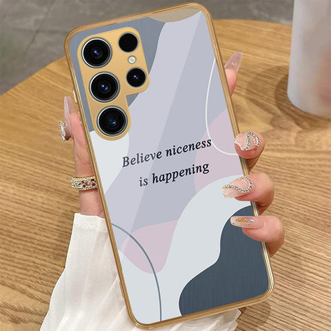 Samsung Galaxy S25 Ultra - Happy Series - HQ Premium Shine Durable Golden Electroplate Case