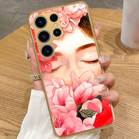 Samsung Galaxy S25 Ultra - Floral Series - HQ Premium Shine Durable Golden Electroplate Case