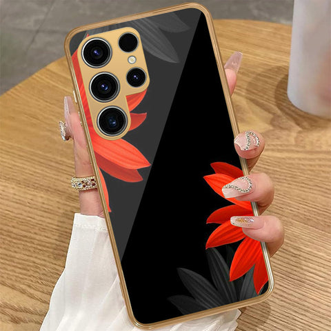 Samsung Galaxy S25 Ultra - Floral Series 2 - HQ Premium Shine Durable Golden Electroplate Case