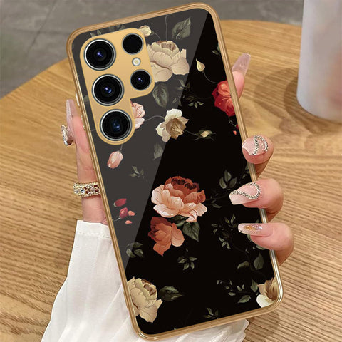 Samsung Galaxy S25 Ultra - Floral Series 2 - HQ Premium Shine Durable Golden Electroplate Case