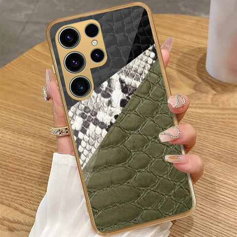 Samsung Galaxy S25 Ultra - Printed Skins Series - HQ Premium Shine Durable Golden Electroplate Case