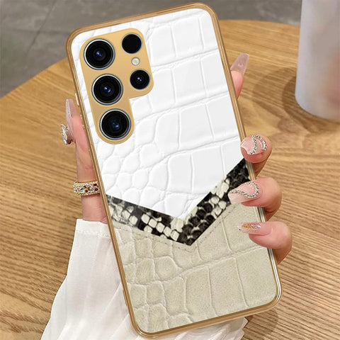 Samsung Galaxy S22 Ultra 5G - Printed Skins Series - HQ Premium Shine Durable Golden Electroplate Case